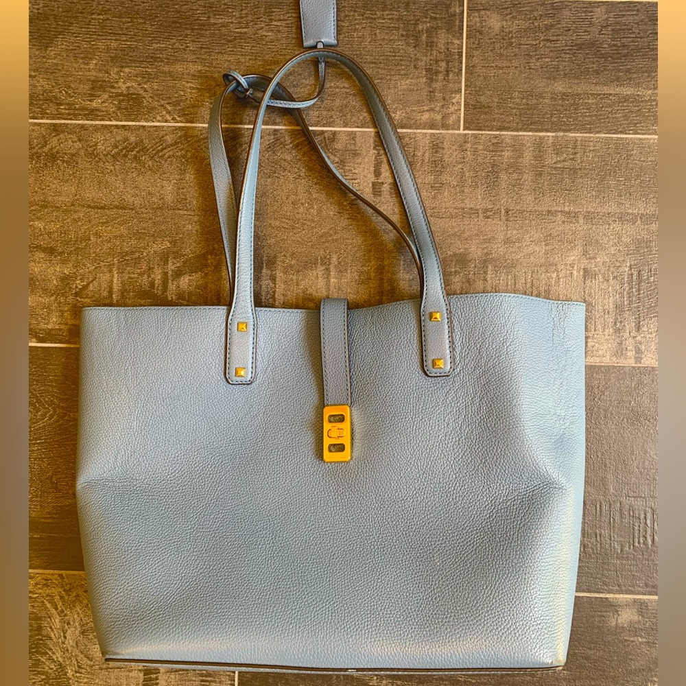 Michael Kors Pale Blue Gold Studded Tote